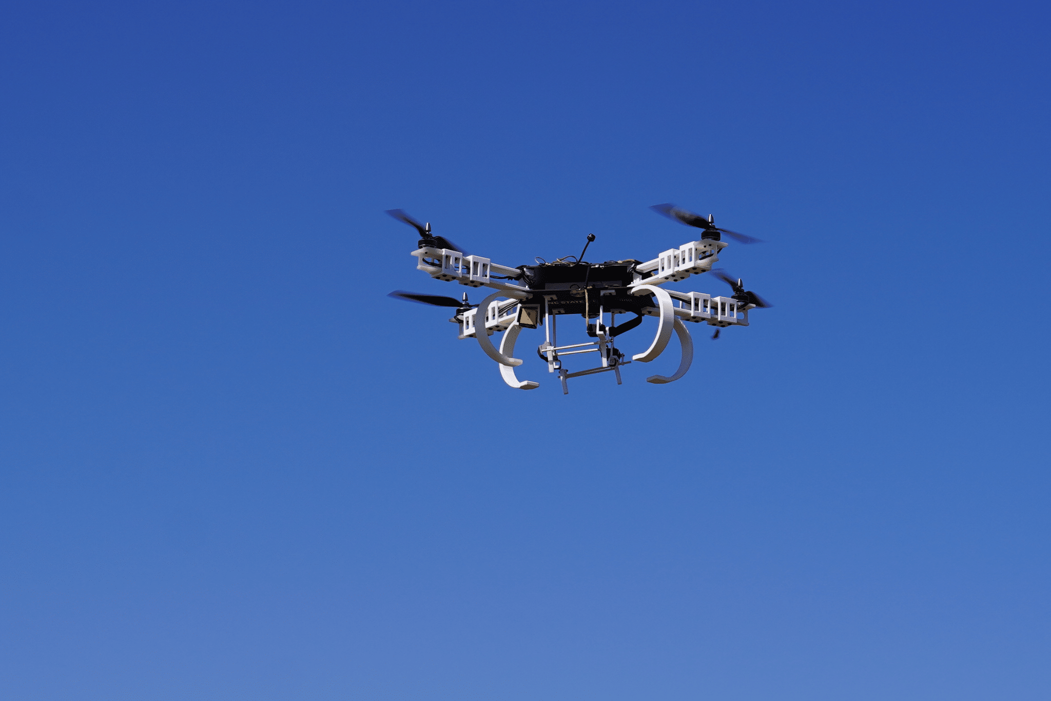 Drone flying in the sky